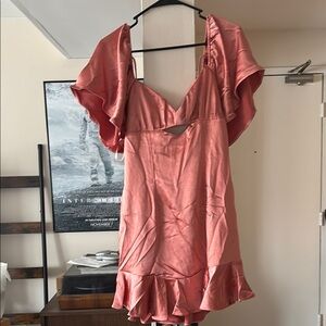 Elegant Pink Ruffle Dress